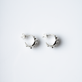 Pendientes Naveta artesanales de plata de ley 925