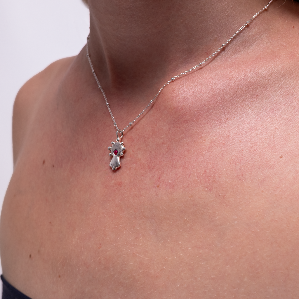 Collar Virgen del Pilar plata
